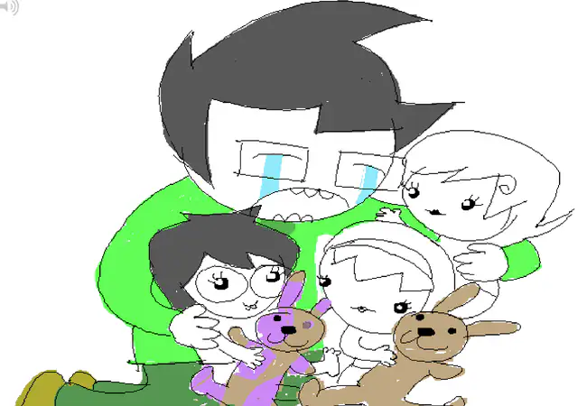 A tearful John hugs the babies and their stuffed bunnies in a reenactment of Con Air.
