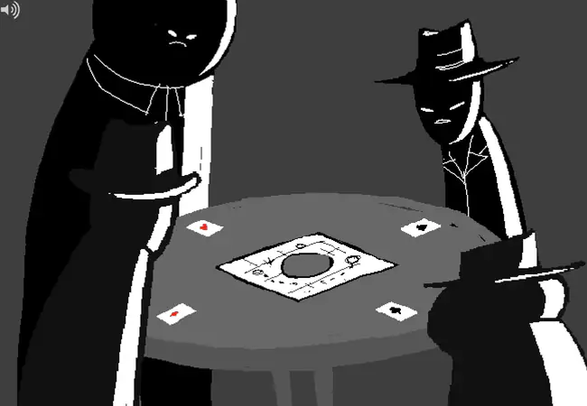 The four members of the Midnight Crew gather around a table.