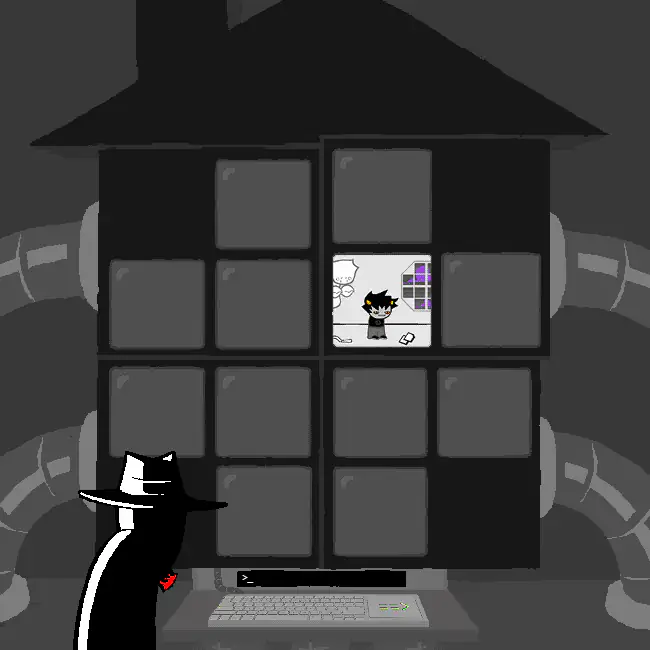 Spades Slick discovers a command station monitoring a young troll.